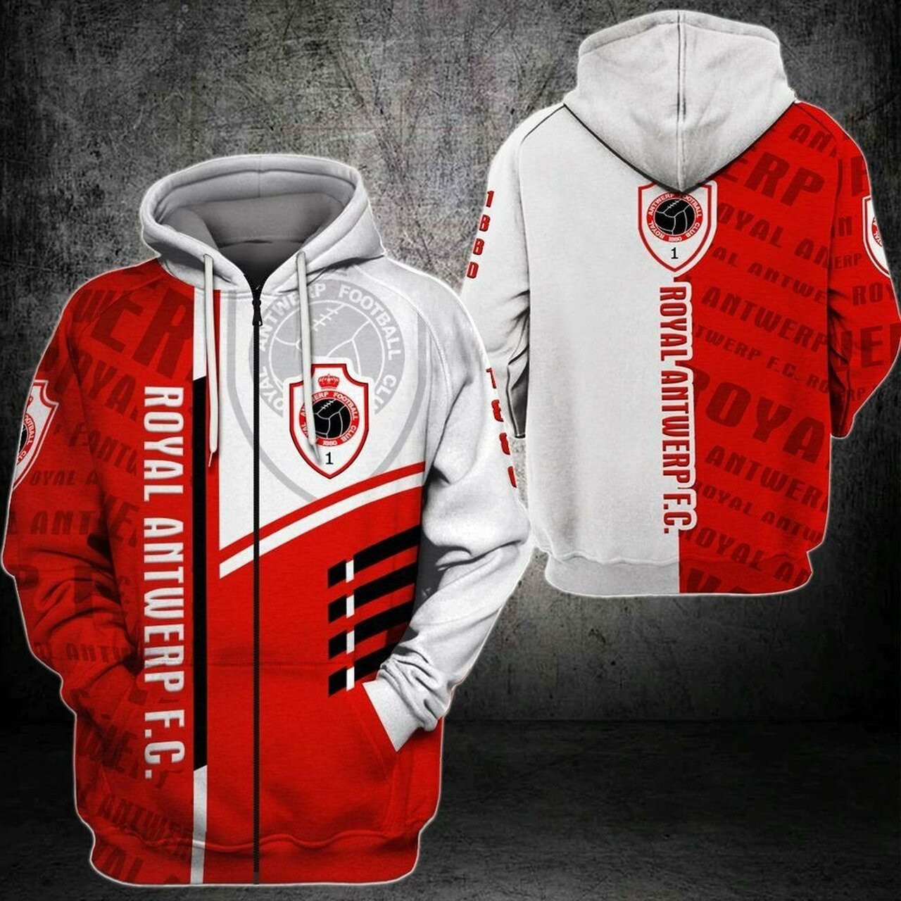 Royal Antwerp Fc 3d All Over Print Hoodie