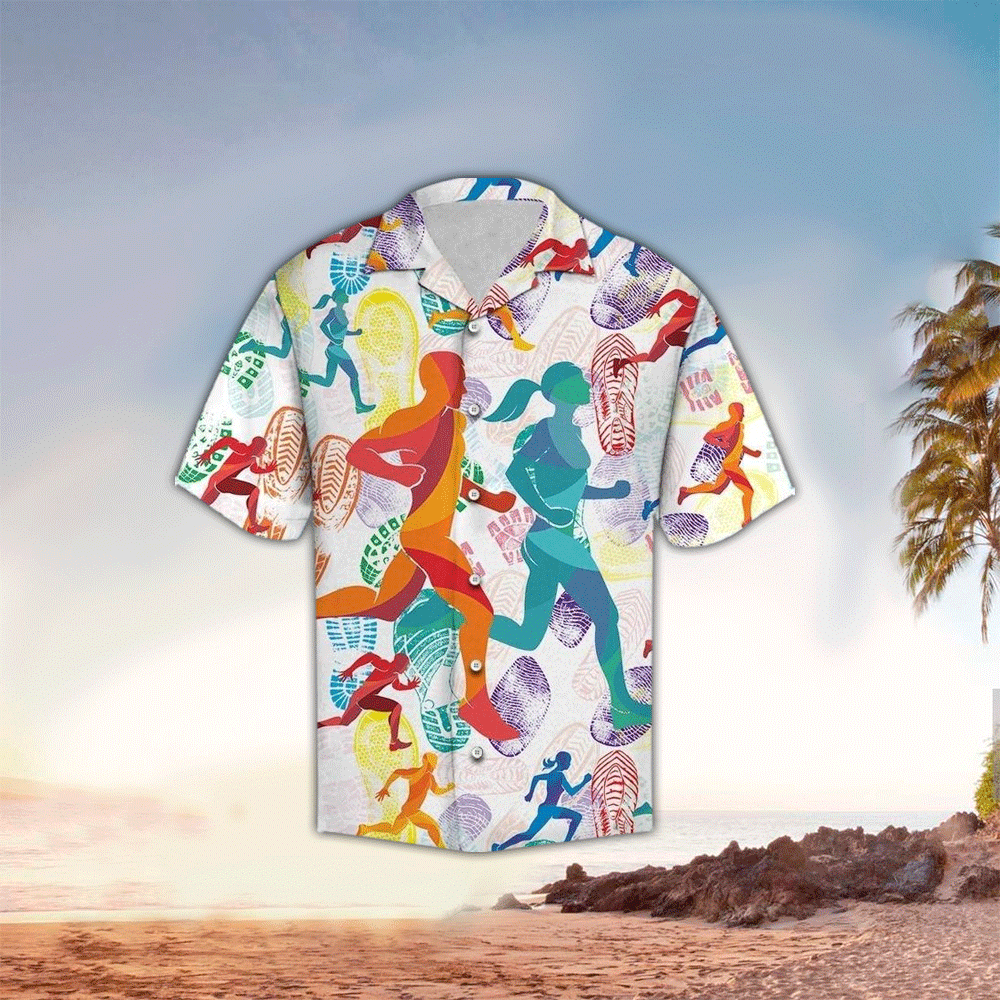 Running Shirt Running Hawaiian Shirt For Running Lovers Shirt for Men and Women