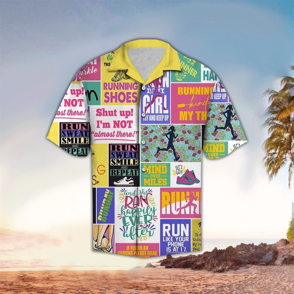 Running Shirt Running Hawaiian Shirt For Running Lovers Shirt for Men and Women