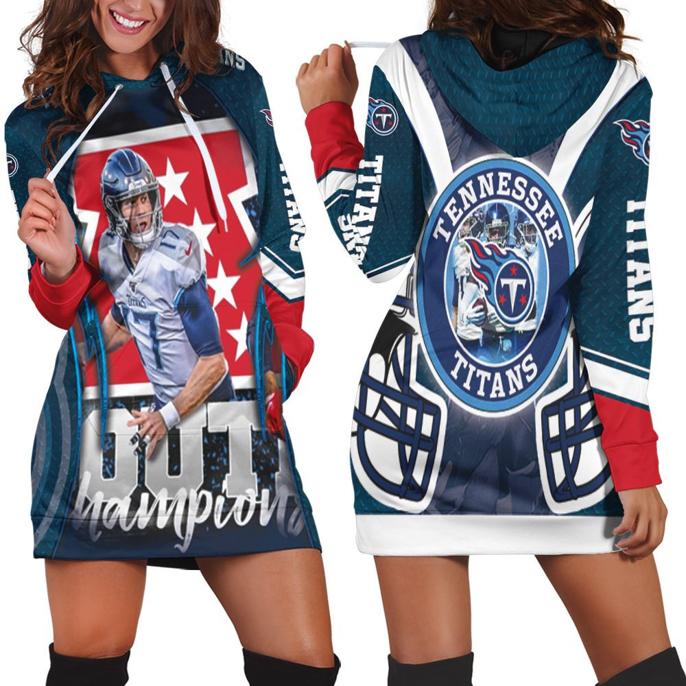 Ryan Tannehill 17 Tennessee Titans Afc South Division Champions Super Bowl 2021 Hoodie Dress Sweater Dress Sweatshirt Dress