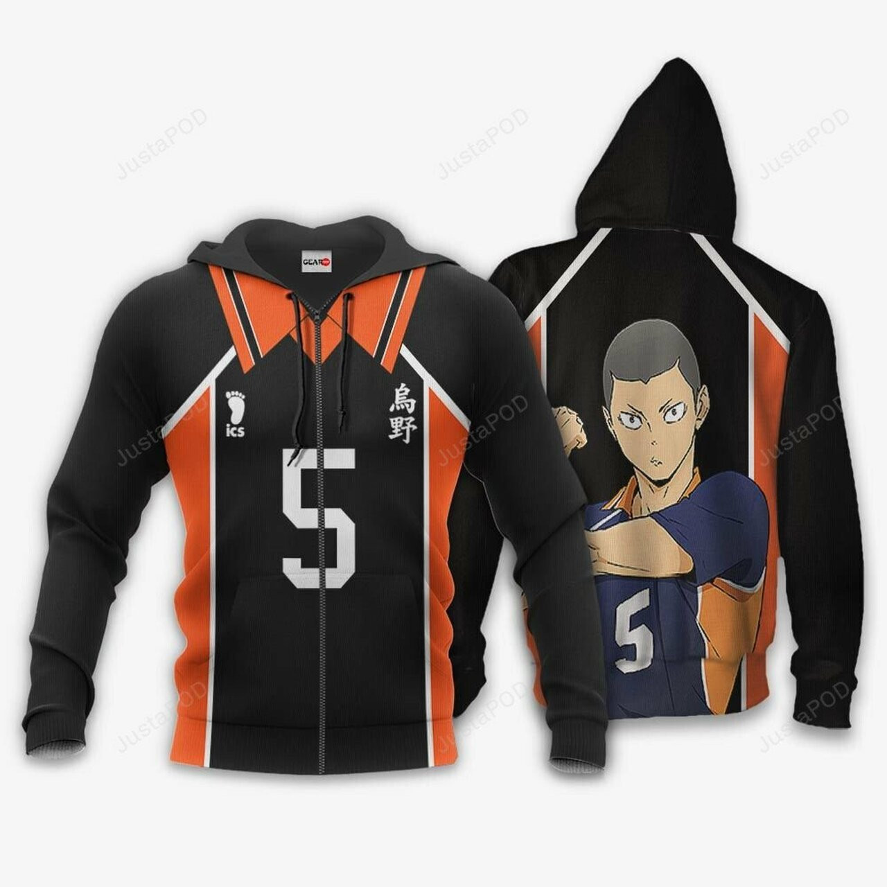 Ryunosuke Tanaka Karasuno Haikyuu Anime 3d All Over Print Hoodie