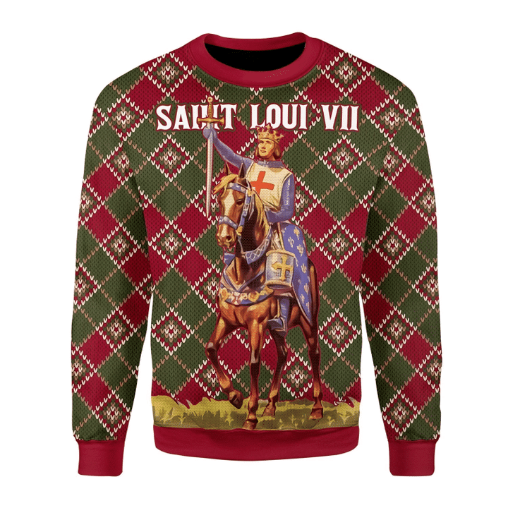 Saint Loui VII Ugly Christmas Sweater Ugly Sweater For Men Women