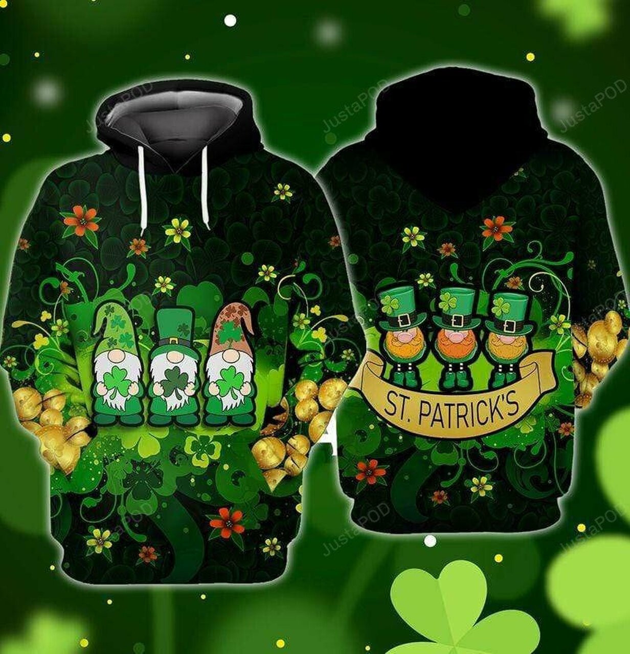 Saint Patricks Day Gnomes 3d All Print Hoodie