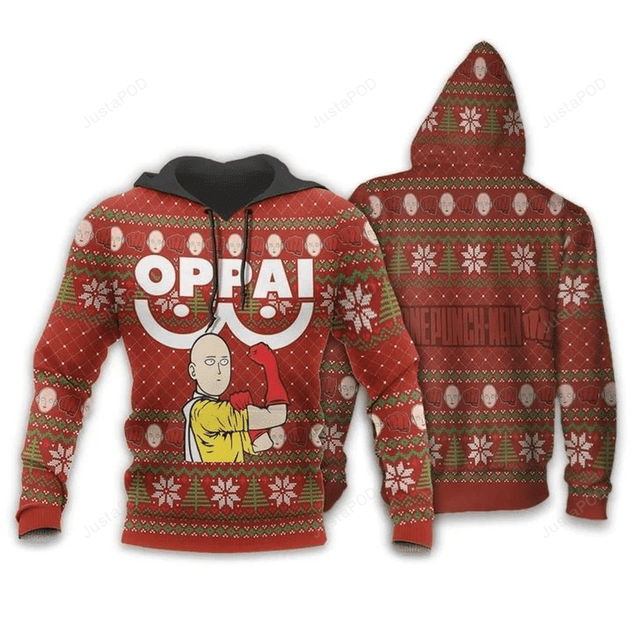 Saitama Oppai 3d All Over Print Hoodie