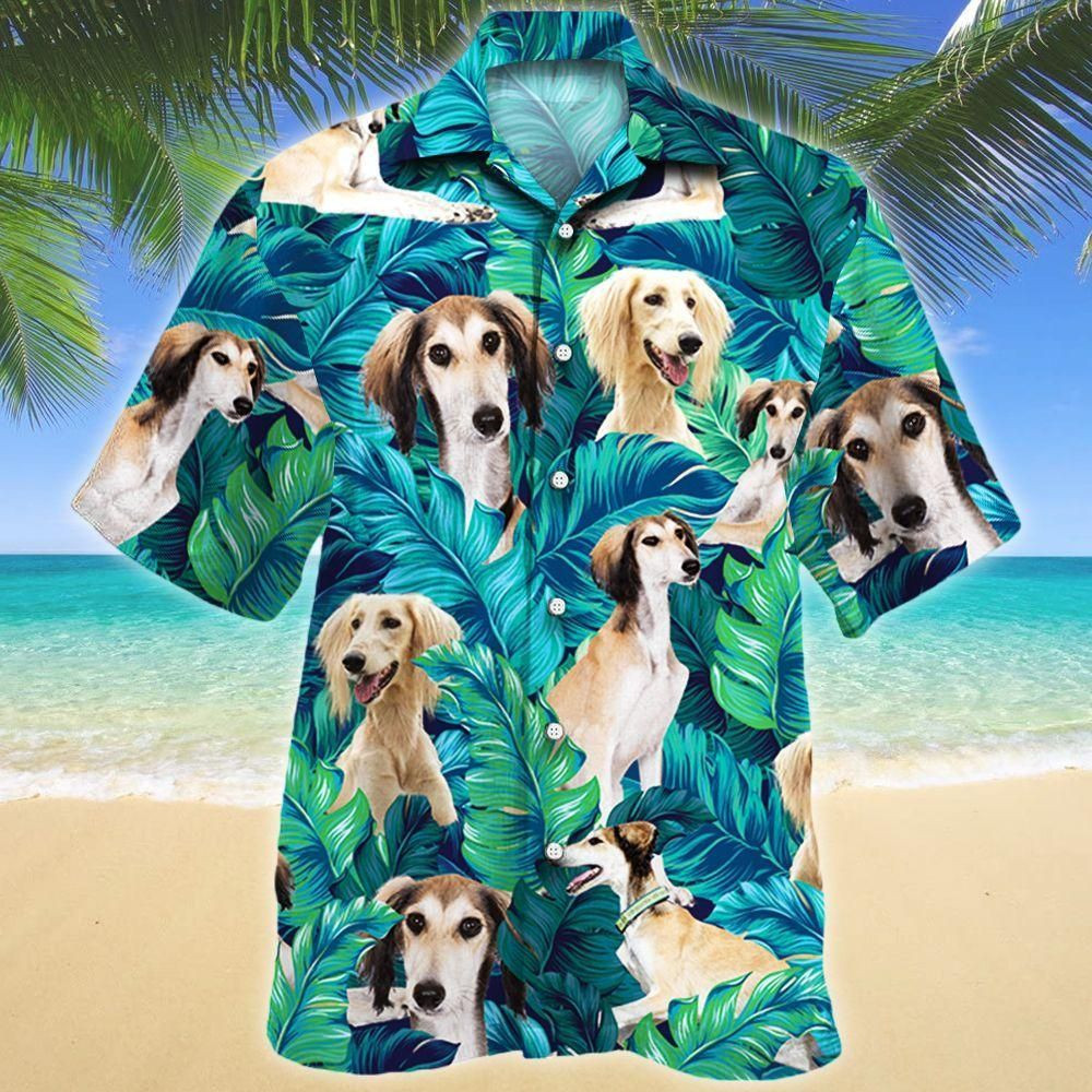 Saluki Dog Lovers Aloha Hawaiian Shirt Colorful Short Sleeve Summer Beach Casual Shirt For Men And Women