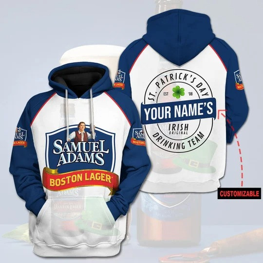 Samuel Adams St Patrick Days Customizable 3D Hoodie