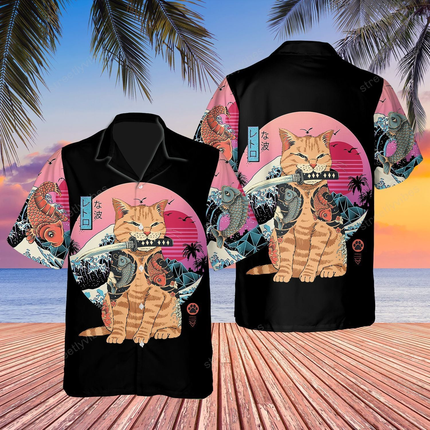Samurai Catana Hawaiian Shirt Hawaiian Shirt For Men