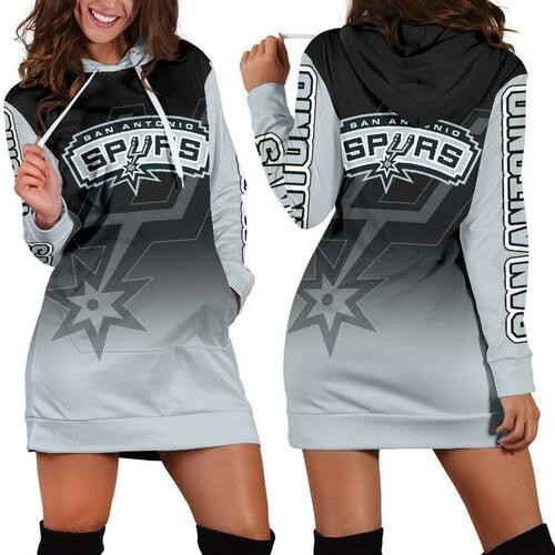 San Antonio Spurs Hoodie Dress Sweater Dress Sweatshirt Dress 3d All Over Print For Women Hoodie