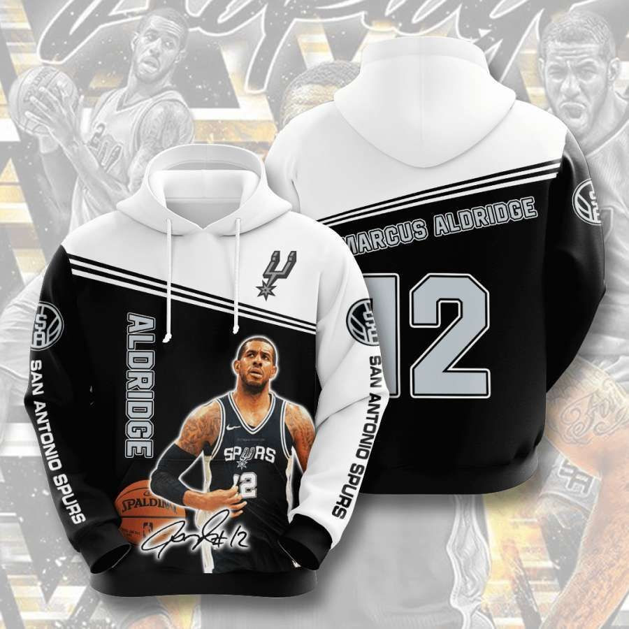 San Antonio Spurs No1710 Custom Hoodie 3D All Over Print