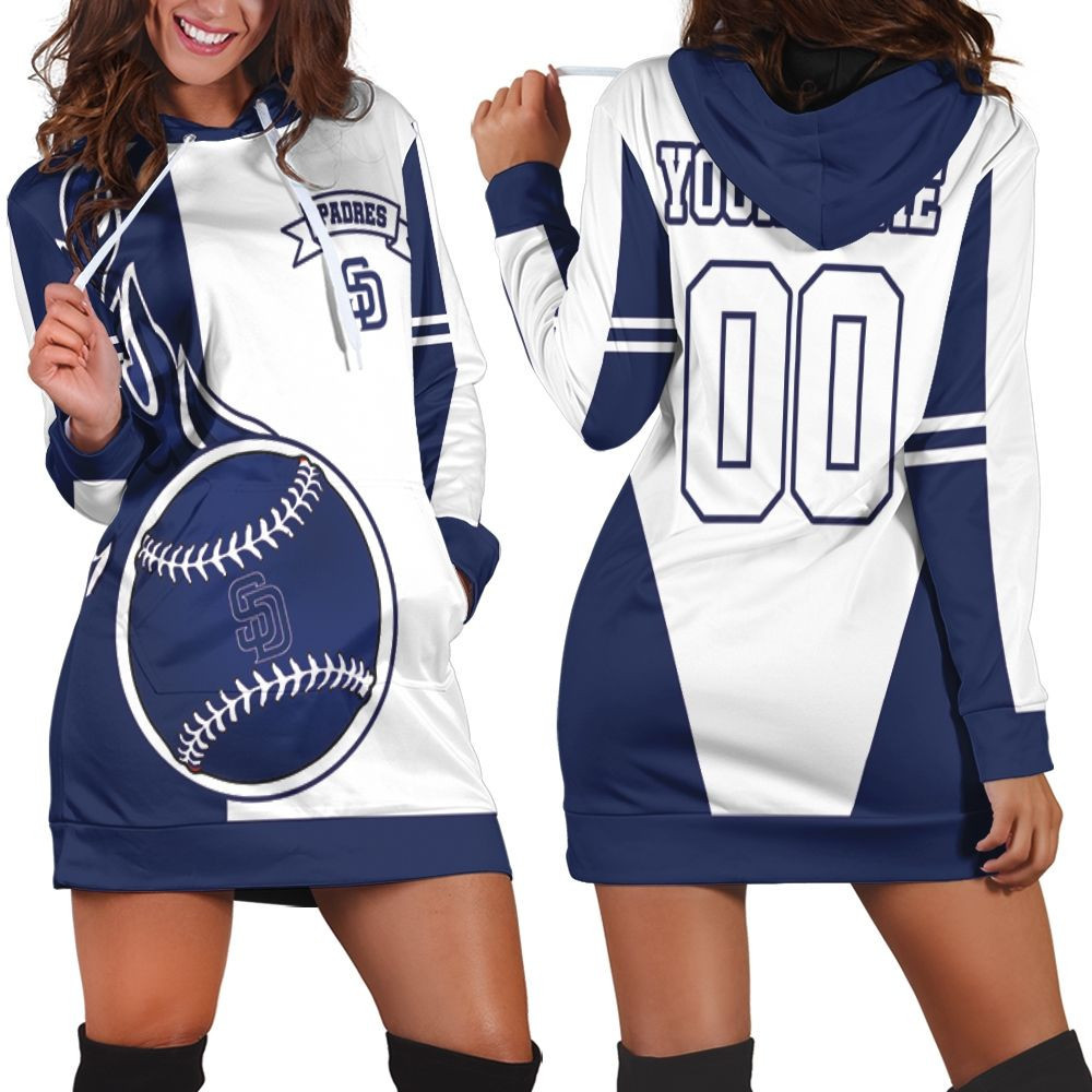 San Diego Padres 3d Hoodie Dress Sweater Dress Sweatshirt Dress