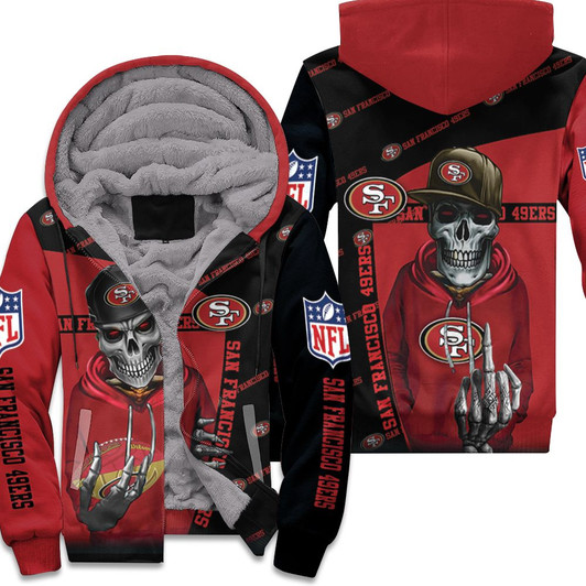 San Francisco 49Ers Hiphop Skeleton Fan 3D Fleece Hoodie