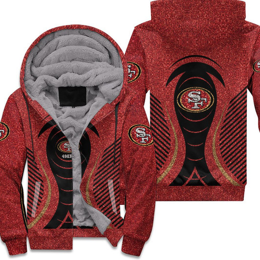 San Francisco 49Ers Red Glitter 3D T Shirt Hoodie Sweater 1 Jersey Fleece Hoodie