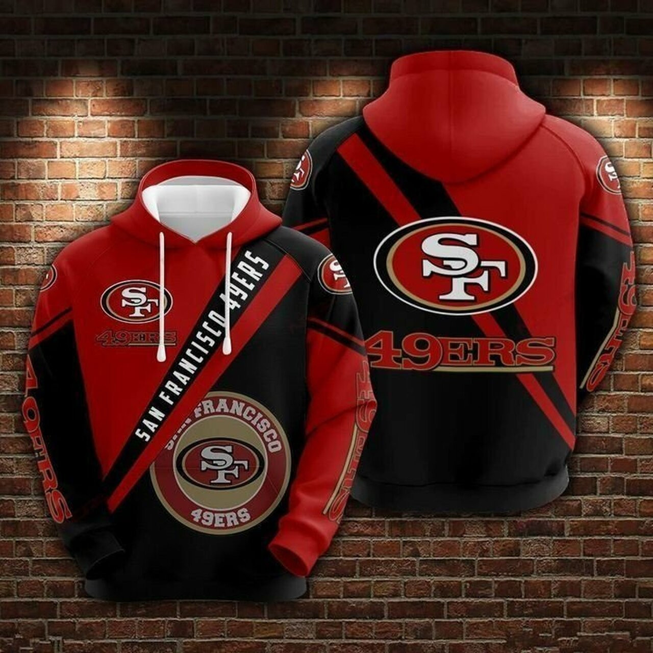 San Francisco 49ers 3d All Over Print Hoodie