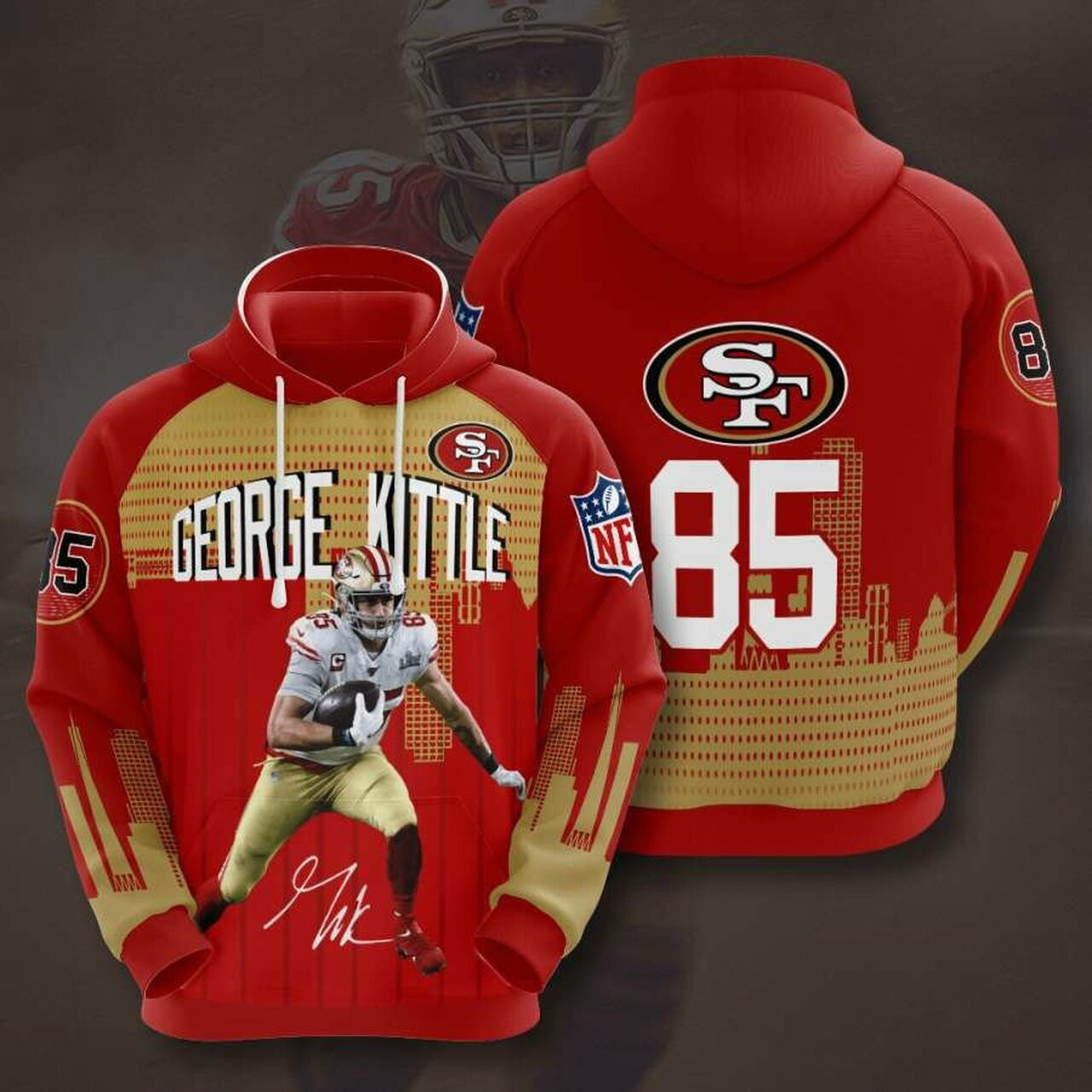 San Francisco 49ers 3d All Over Print Hoodie