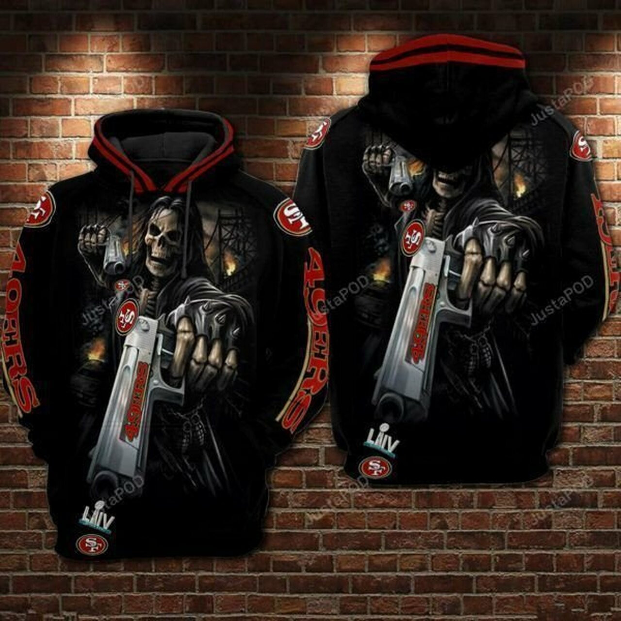 San Francisco 49ers Death 3d All Over Print Hoodie