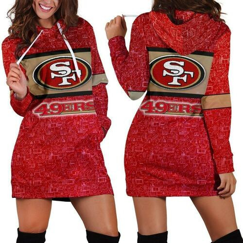 San Francisco 49ers Hoodie Dress Sweater Dress Sweatshirt Dress 3d All Over Print For Women Hoodie