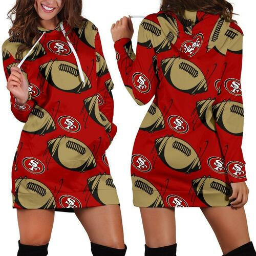 San Francisco 49ers Hoodie Dress Sweater Dress Sweatshirt Dress 3d All Over Print For Women Hoodie