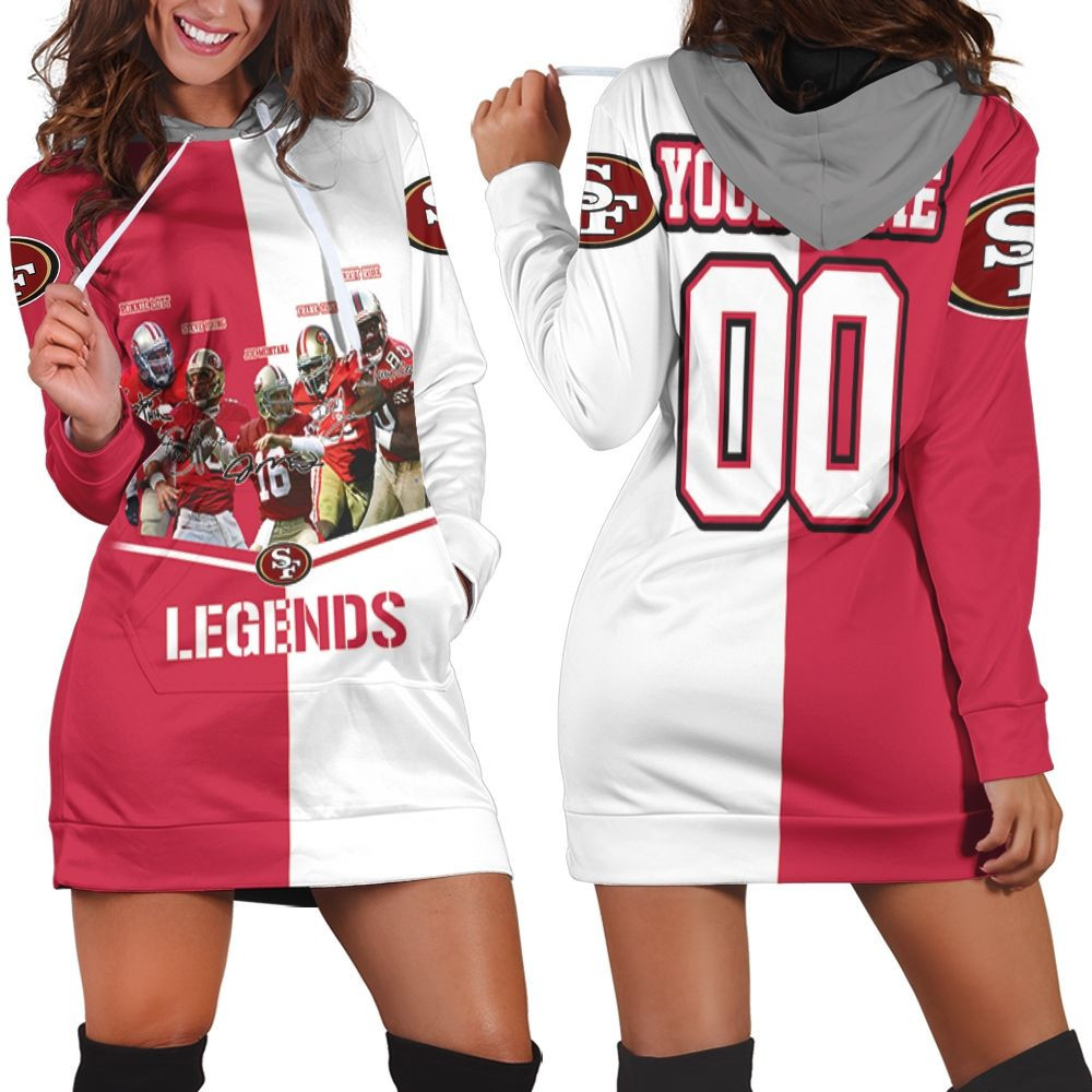 San Francisco 49ers Legends 3d Hoodie Dress Sweater Dress Sweatshirt Dress