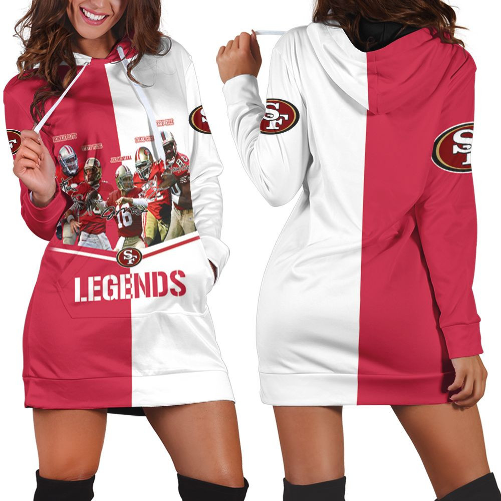 San Francisco 49ers Legends 3d Hoodie Dress Sweater Dress Sweatshirt Dress