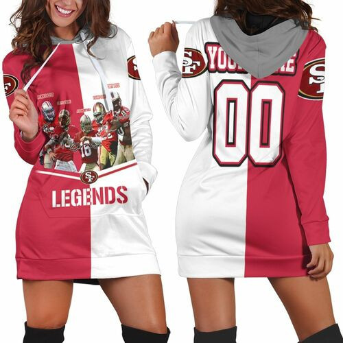 San Francisco 49ers Legends 3d Hoodie Dress Sweater Dress Sweatshirt Dress