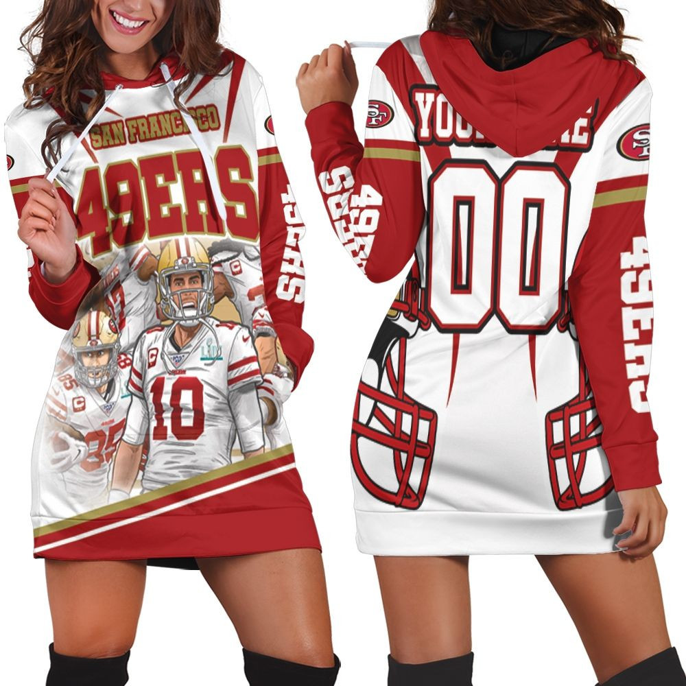 San Francisco 49ers Nfc West Division 2021 Super Bowl Personalized Hoodie Dress Sweater Dress Sweatshirt Dress