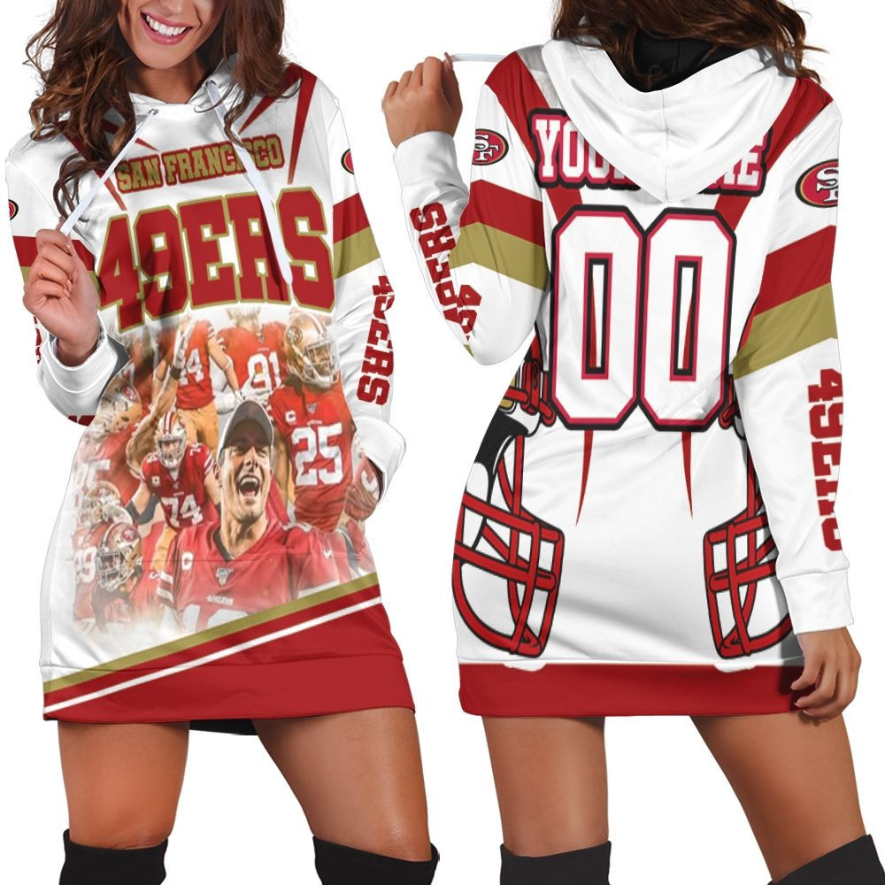 San Francisco 49ers Nfc West Division Champions Super Bowl 2021 Personalized Hoodie Dress Sweater Dress Sweatshirt Dress