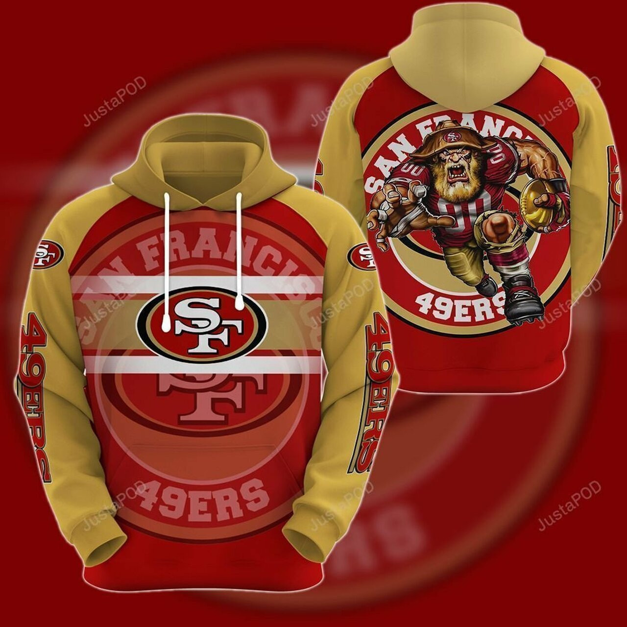 San Francisco 49ers Nfl 3d All Over Print Hoodie