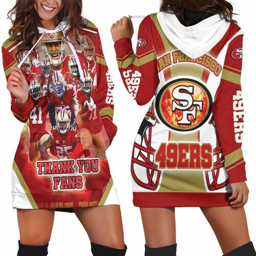 San Francisco 49ers Super Bowl 2021 Nfc West Division Thank You Fans Hoodie Dress Sweater Dress Sweatshirt Dress