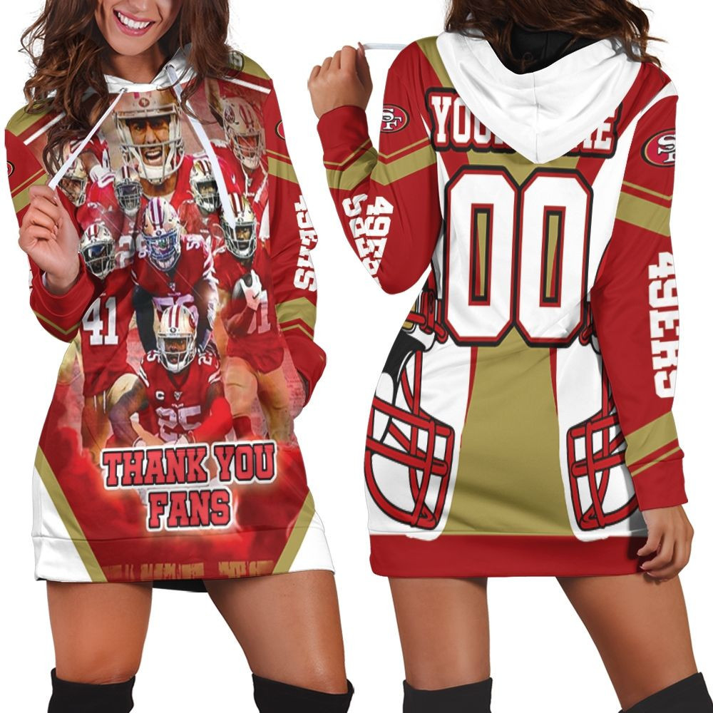 San Francisco 49ers Super Bowl 2021 Nfc West Division Thank You Fans Personalized Hoodie Dress Sweater Dress Sweatshirt Dress