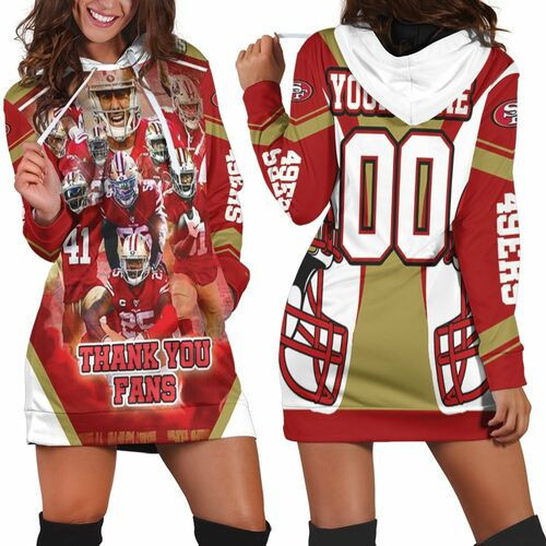 San Francisco 49ers Super Bowl 2021 Nfc West Division Thank You Fans Personalized Hoodie Dress Sweater Dress Sweatshirt Dress