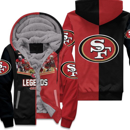 San Franciscos 49Ers Legends Players Signed Fan Gift 3D Fleece Hoodie