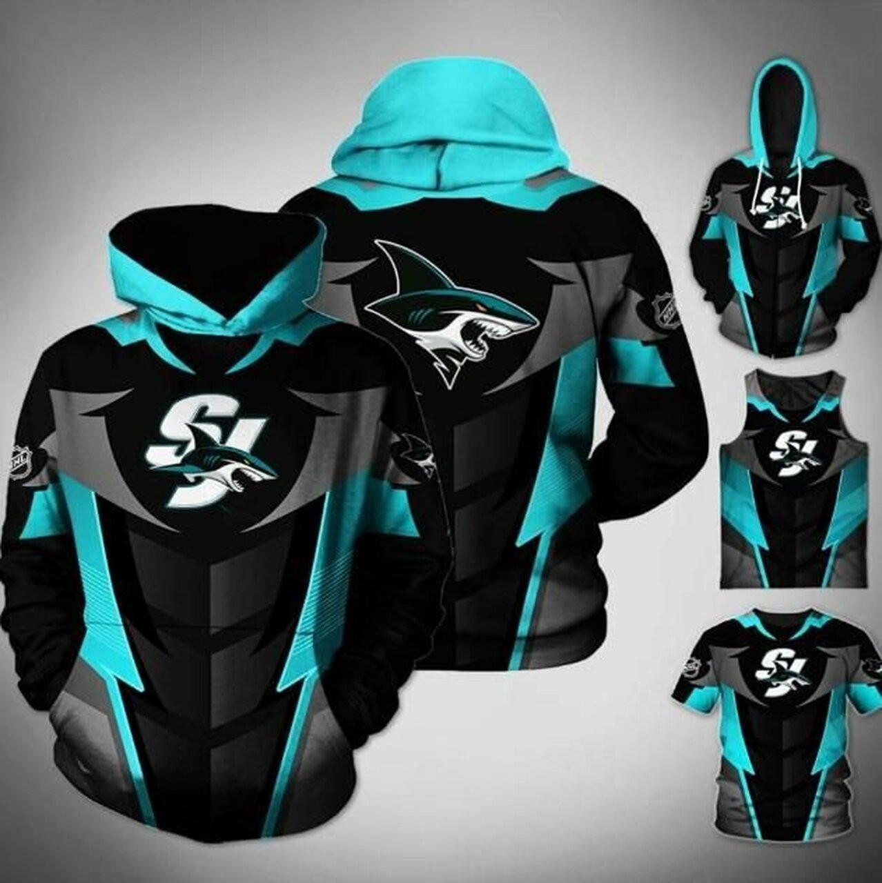 San Jose Shark Fan 3d All Over Print Hoodie