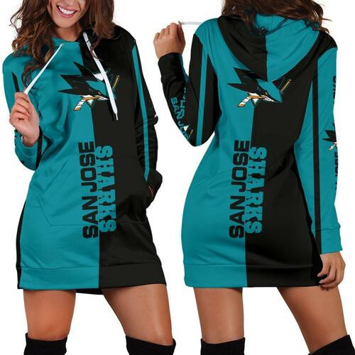 San Jose Sharks Hoodie Dress Sweater Dress Sweatshirt Dress 3d All Over Print For Women Hoodie