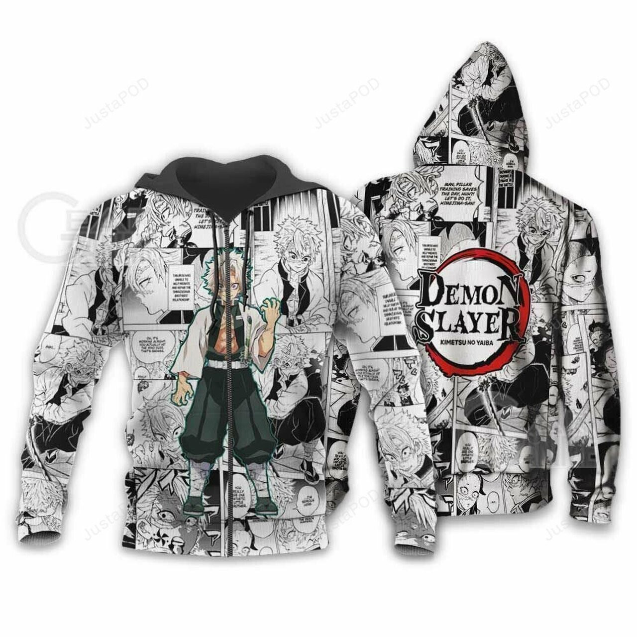 Sanemi Shinazugawa Demon Slayer Anime Mix Manga 3d All Over Print Hoodie