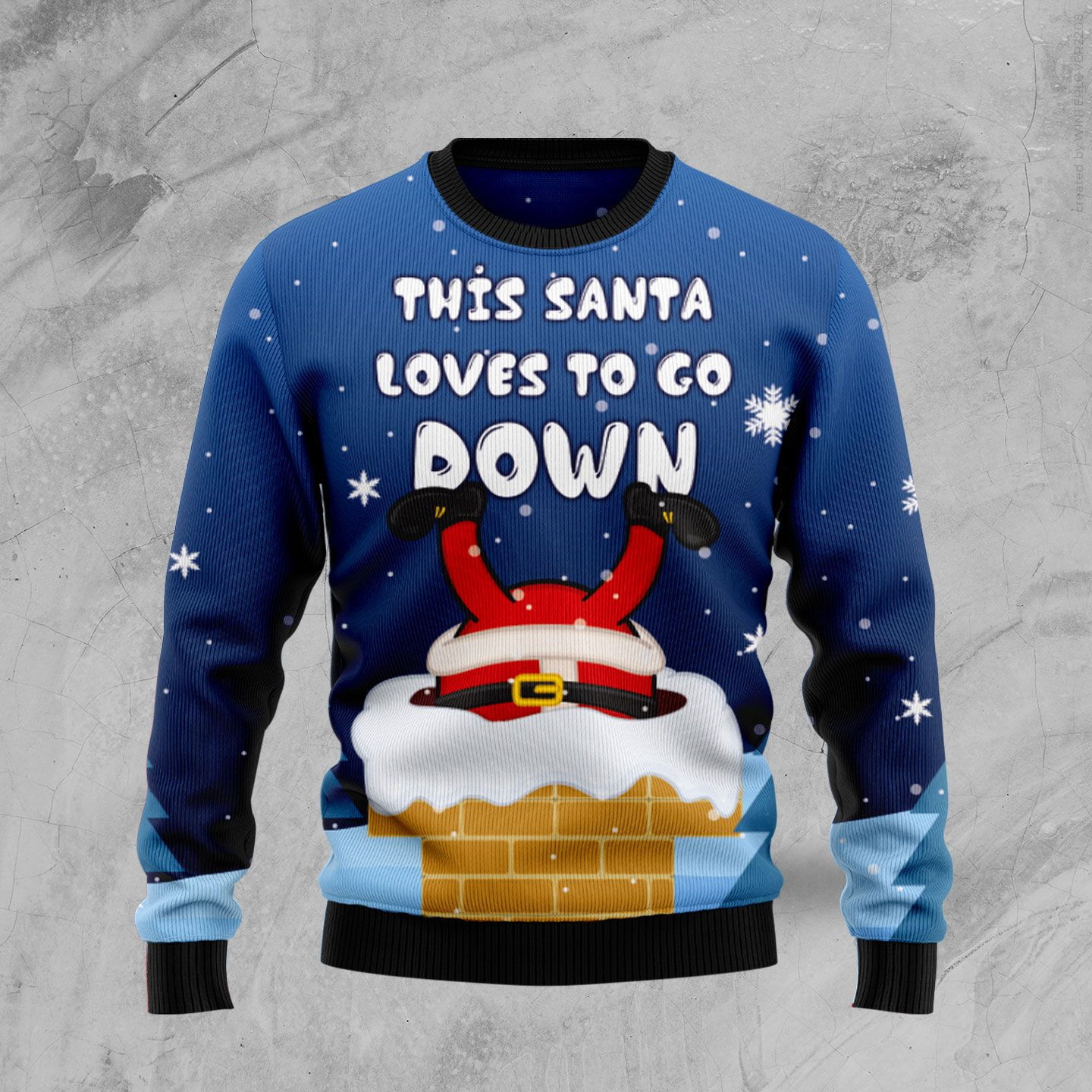 Santa Goes Down Ugly Christmas Sweater Ugly Sweater For Men Women