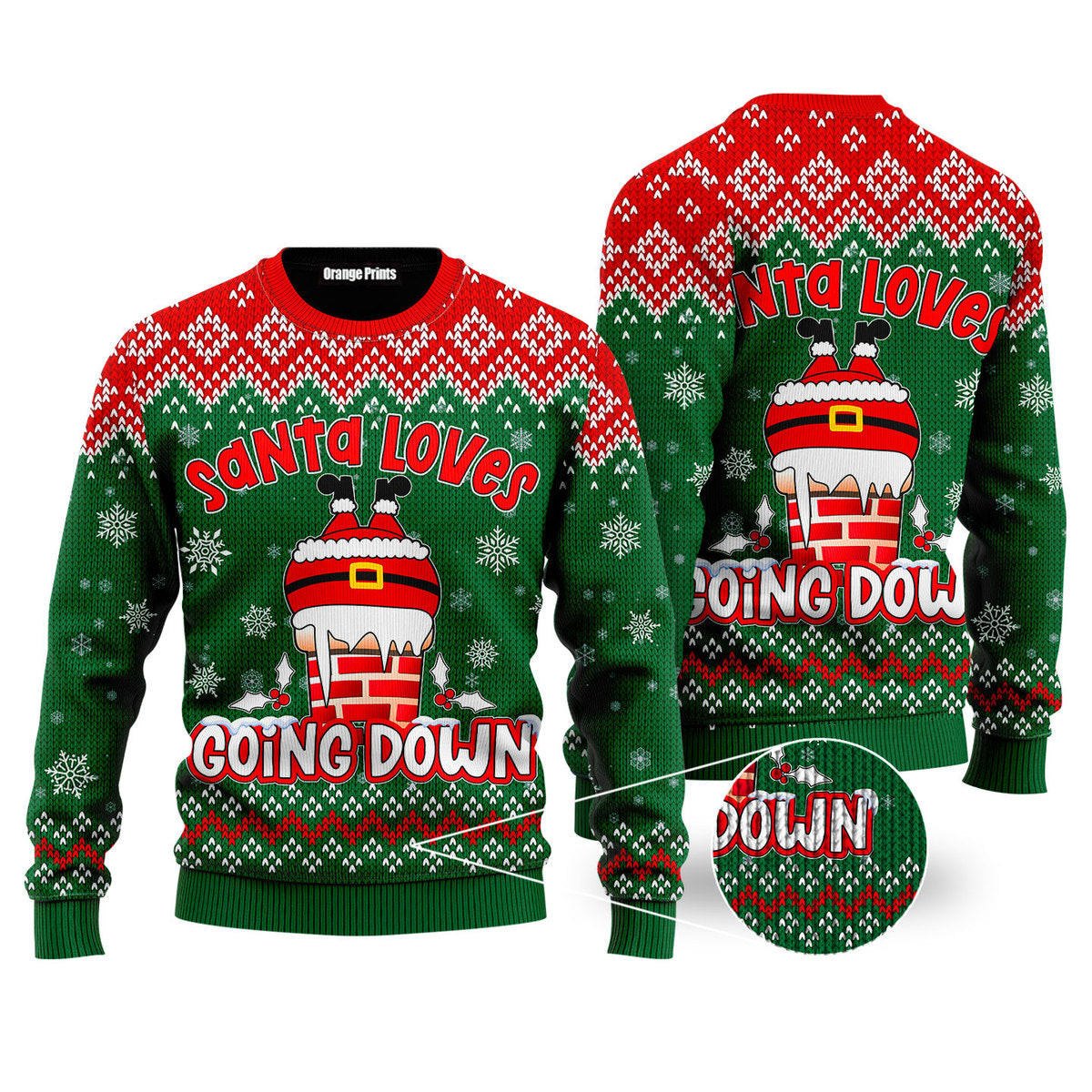 Santa Loves Going Down Funny Ugly Christmas Sweater Ugly Sweater For Men Women