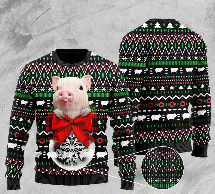 Santa Pig Ugly Christmas Sweater Ugly Sweater For Men Women