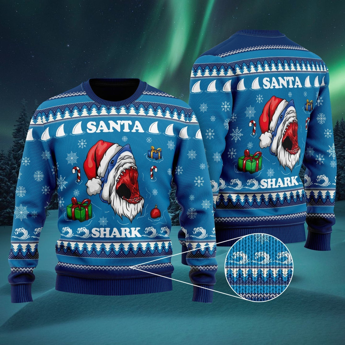 Santa Shark Ugly Christmas Sweater Ugly Sweater For Men Women