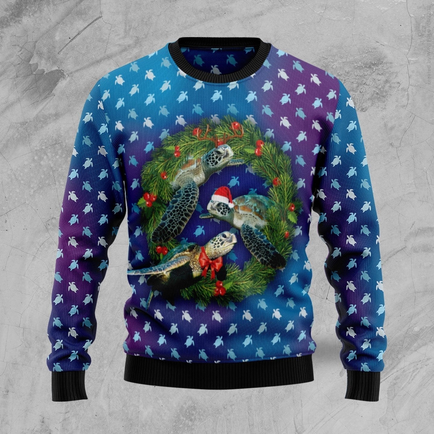 Santa Turtle Ugly Christmas Sweater Ugly Sweater For Men Women