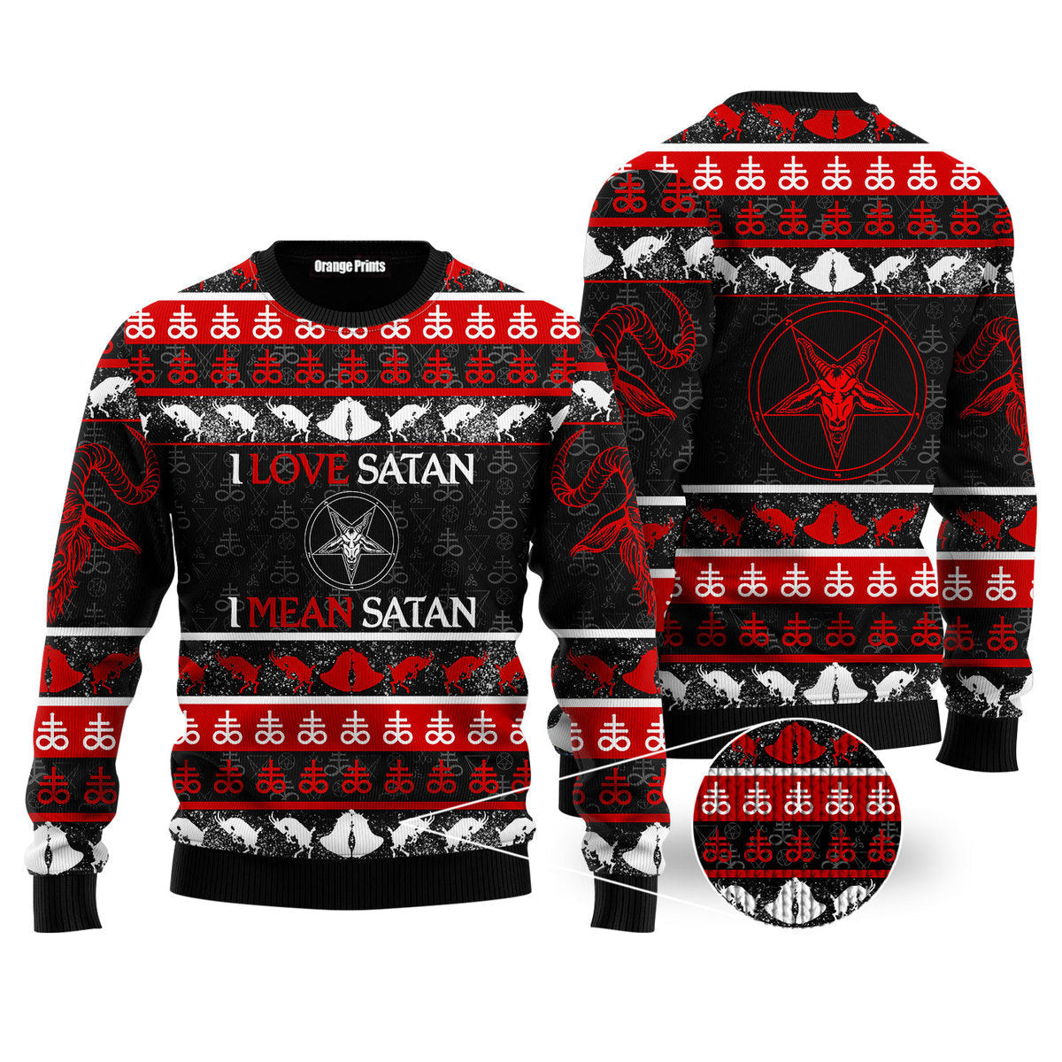 Satanic Tribal Red Ugly Christmas Sweater Ugly Sweater For Men Women