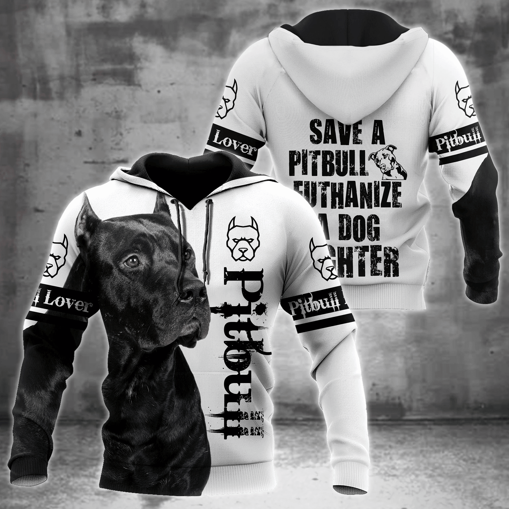 Save The Pit Bull Terrier 3D All Over Print | Hoodie | For Men & Women | Fu