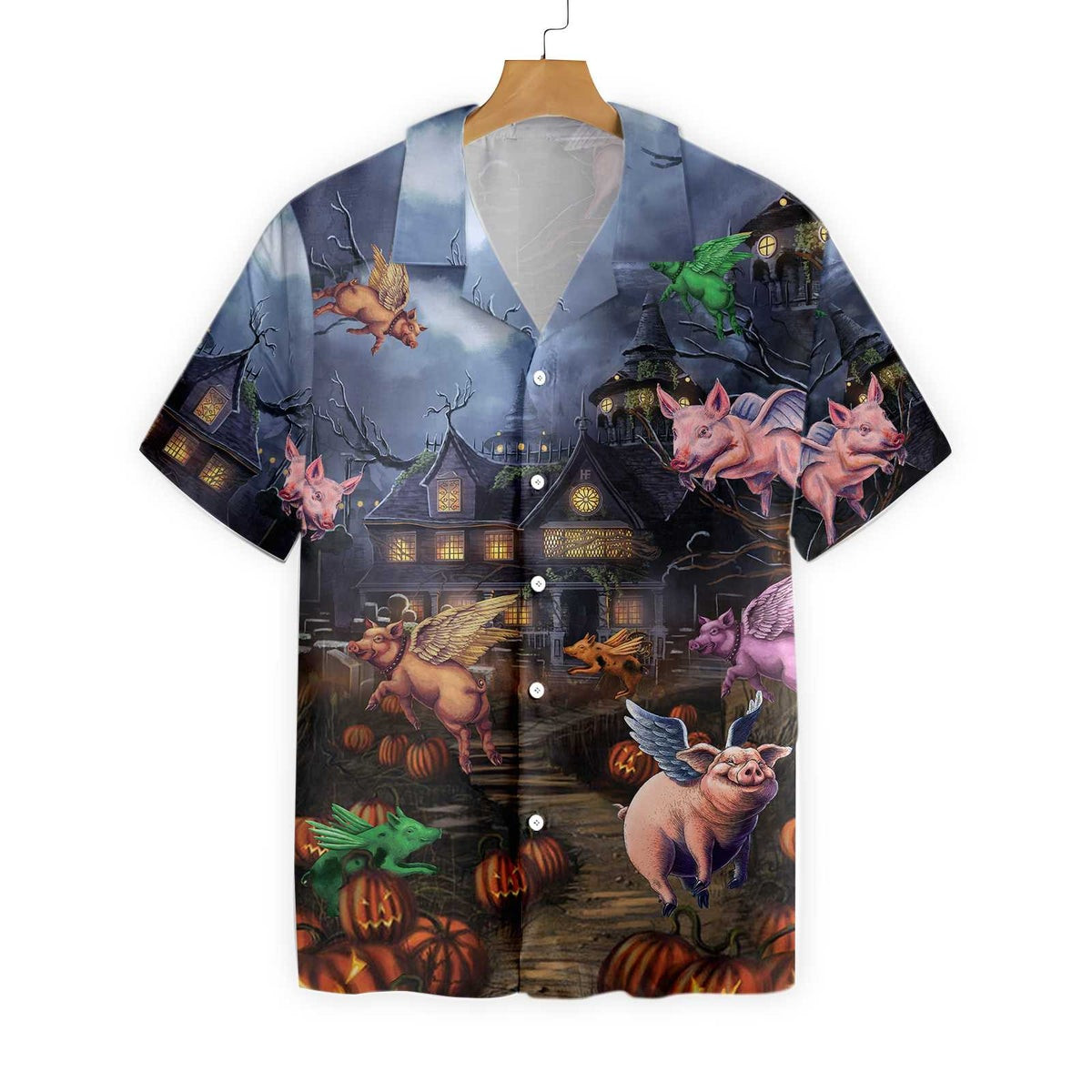 Scary Pigs Can Fly Hawaiian Shirt