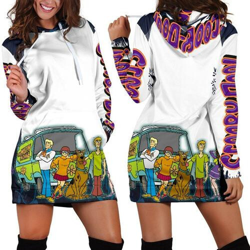 Scooby Doo Hoodie Dress Sweater Dress Sweatshirt Dress 3d All Over Print For Women Hoodie