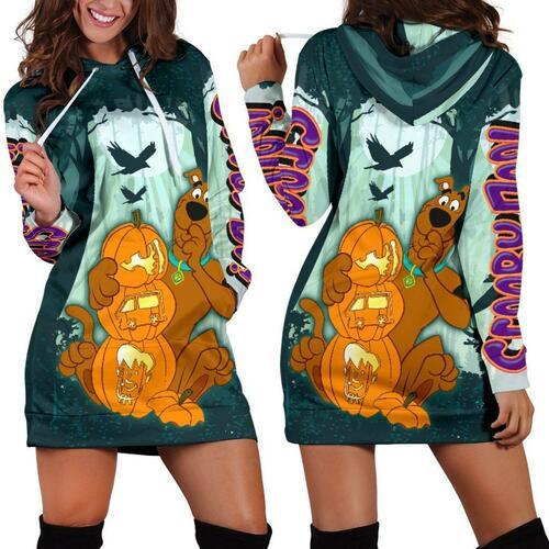 Scooby Doo Hoodie Dress Sweater Dress Sweatshirt Dress 3d All Over Print For Women Hoodie