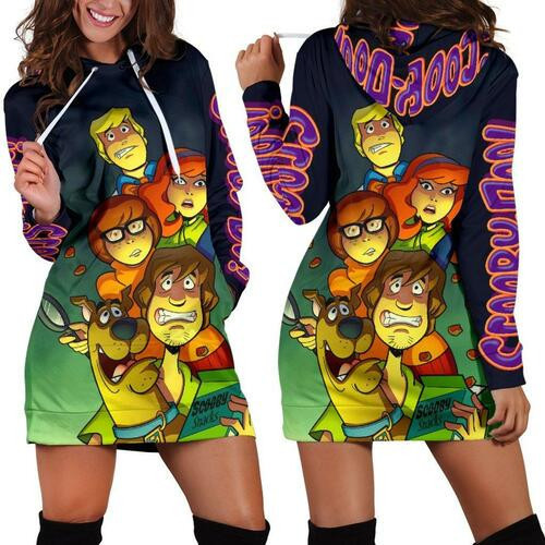 Scooby Doo Hoodie Dress Sweater Dress Sweatshirt Dress 3d All Over Print For Women Hoodie