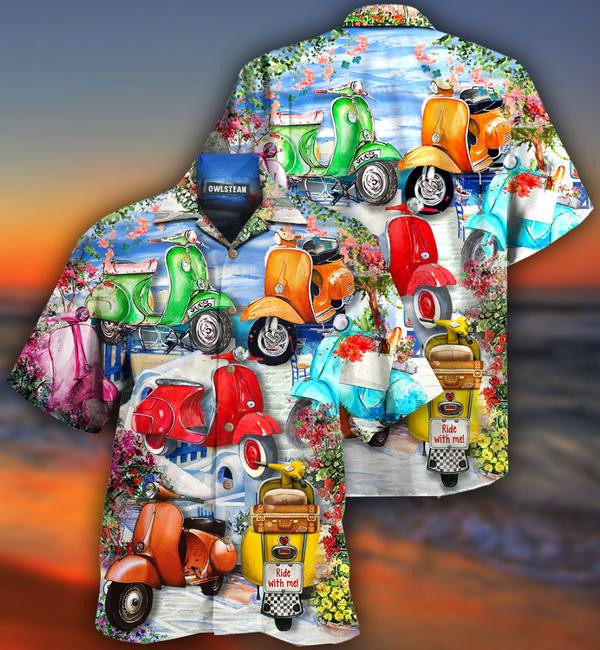 Scooters Chill With Your Scooters By Greece Beach Limited - Hawaiian Shirt Hawaiian Shirt For Men