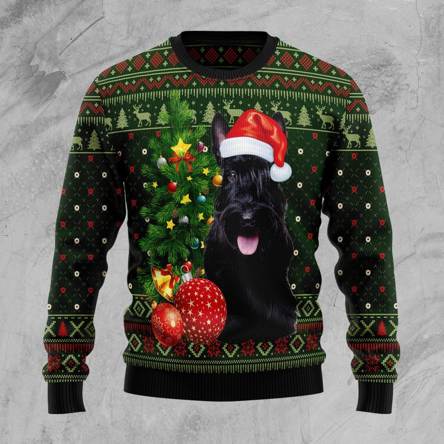 Scottish Terrier Cute Christmas Ugly Christmas Sweater Ugly Sweater For Men Women