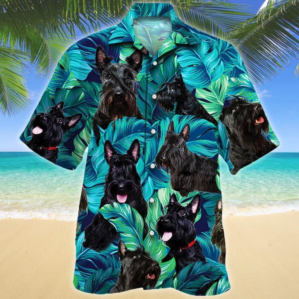 Scottish Terrier Dog Lovers Aloha Hawaiian Shirt Colorful Short Sleeve Summer Beach Casual Shirt For Men And Women