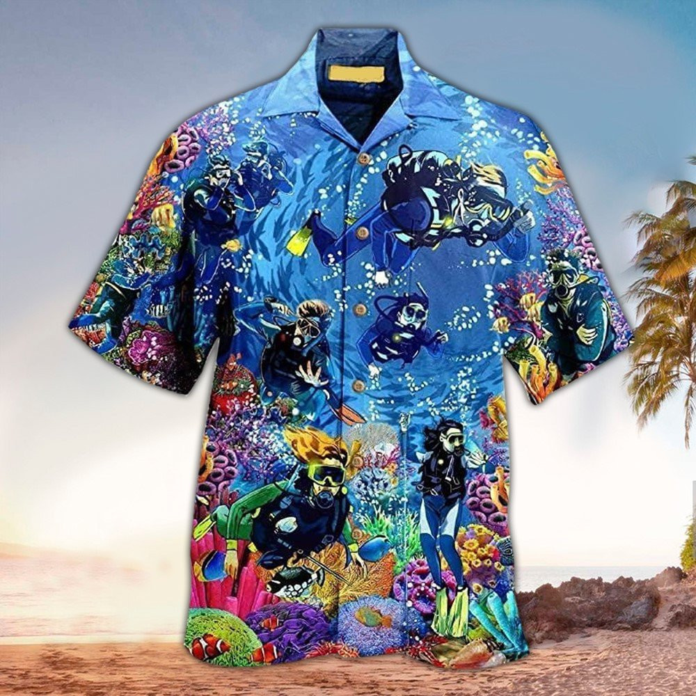 Scuba Aloha Shirt Hawaiian Shirt For Scuba Lovers Summer Aloha Shirt