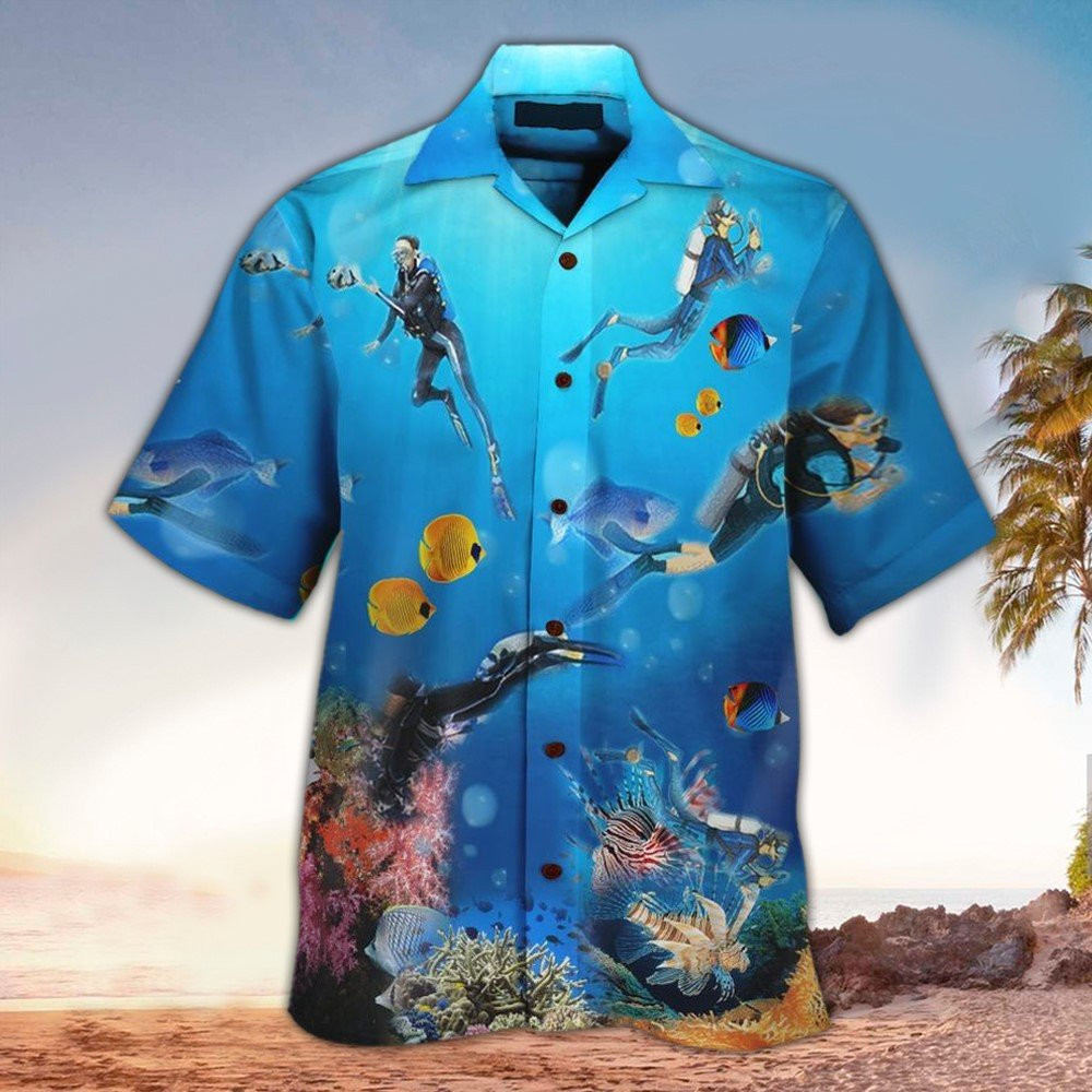 Scuba Aloha Shirt Perfect Hawaiian Shirt For Scuba Lover Summer Aloha Shirt